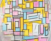 皮特 蒙德里安 : Composition with Oval in Color Planes II